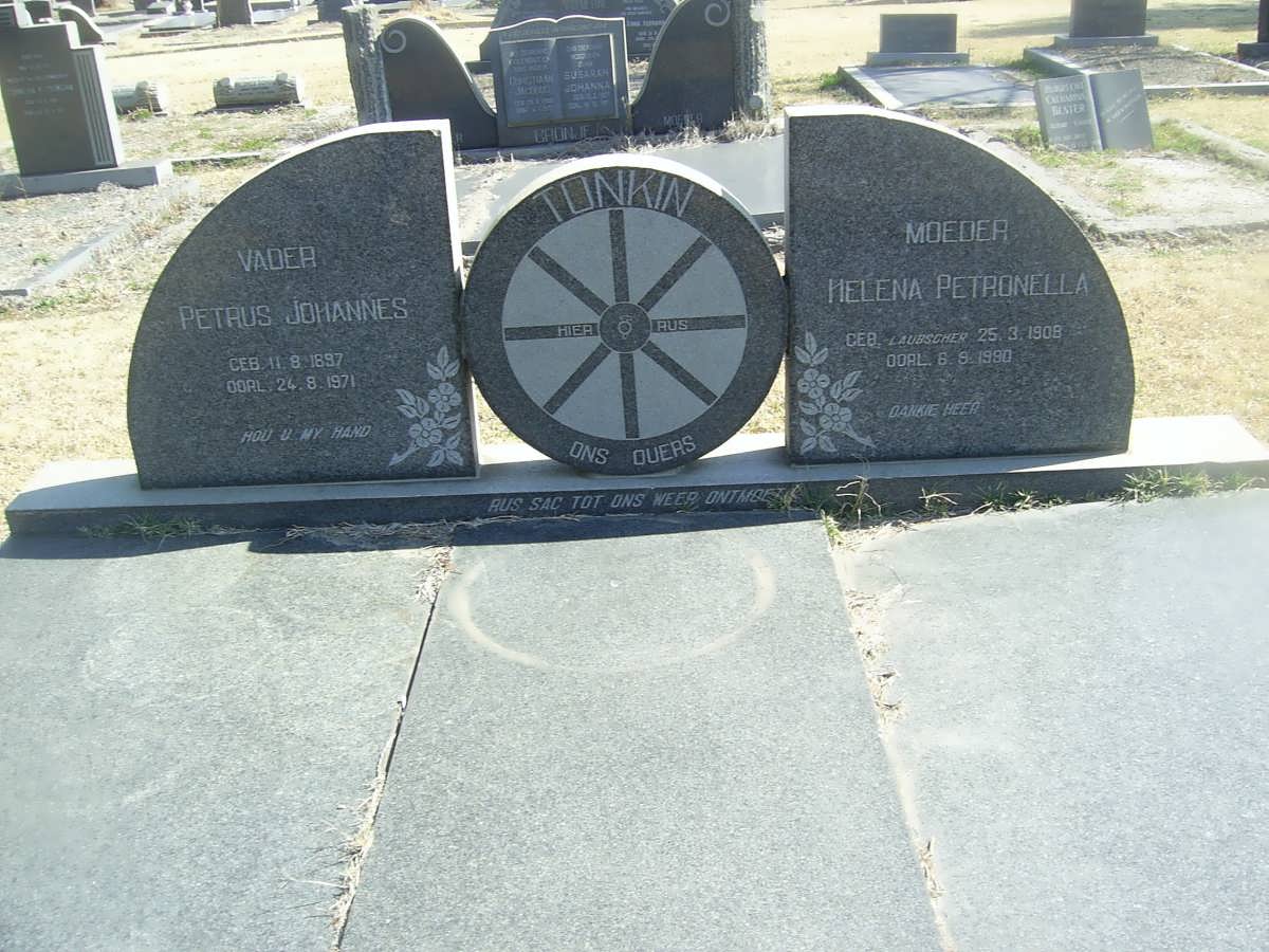 TONKIN Petrus Johannes 1897-1971 &amp; Helena Petronella LAUBSCHER 1908-1980