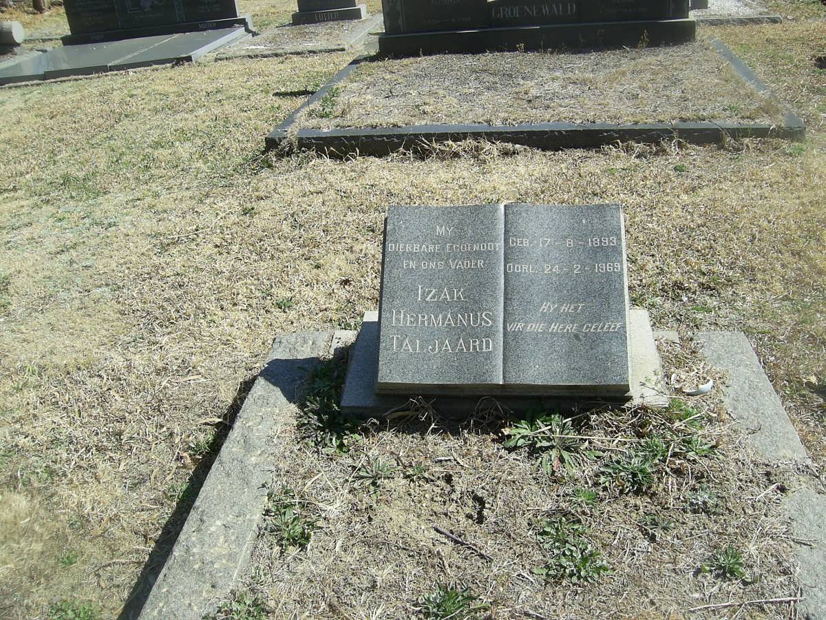 TALJAARD Izak Hermanus 1893-1969