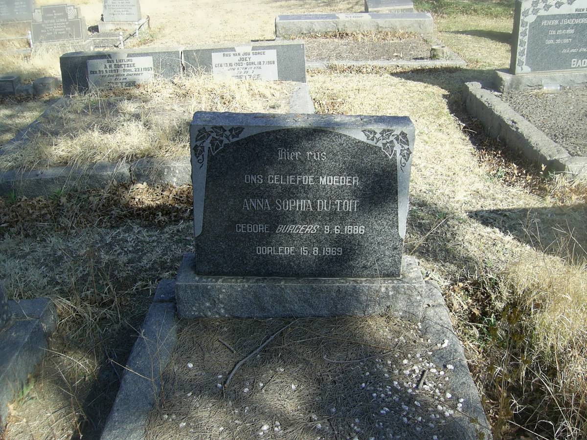 TOIT Anna Sophia, du nee BURGERS 1886-1969
