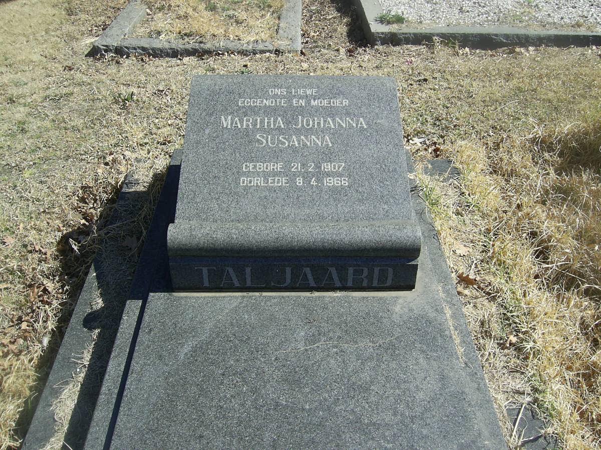 TALJAARD Martha Johanna Susanna 1907-1966
