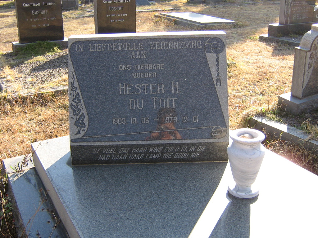 TOIT Hester H., du 1903-1979