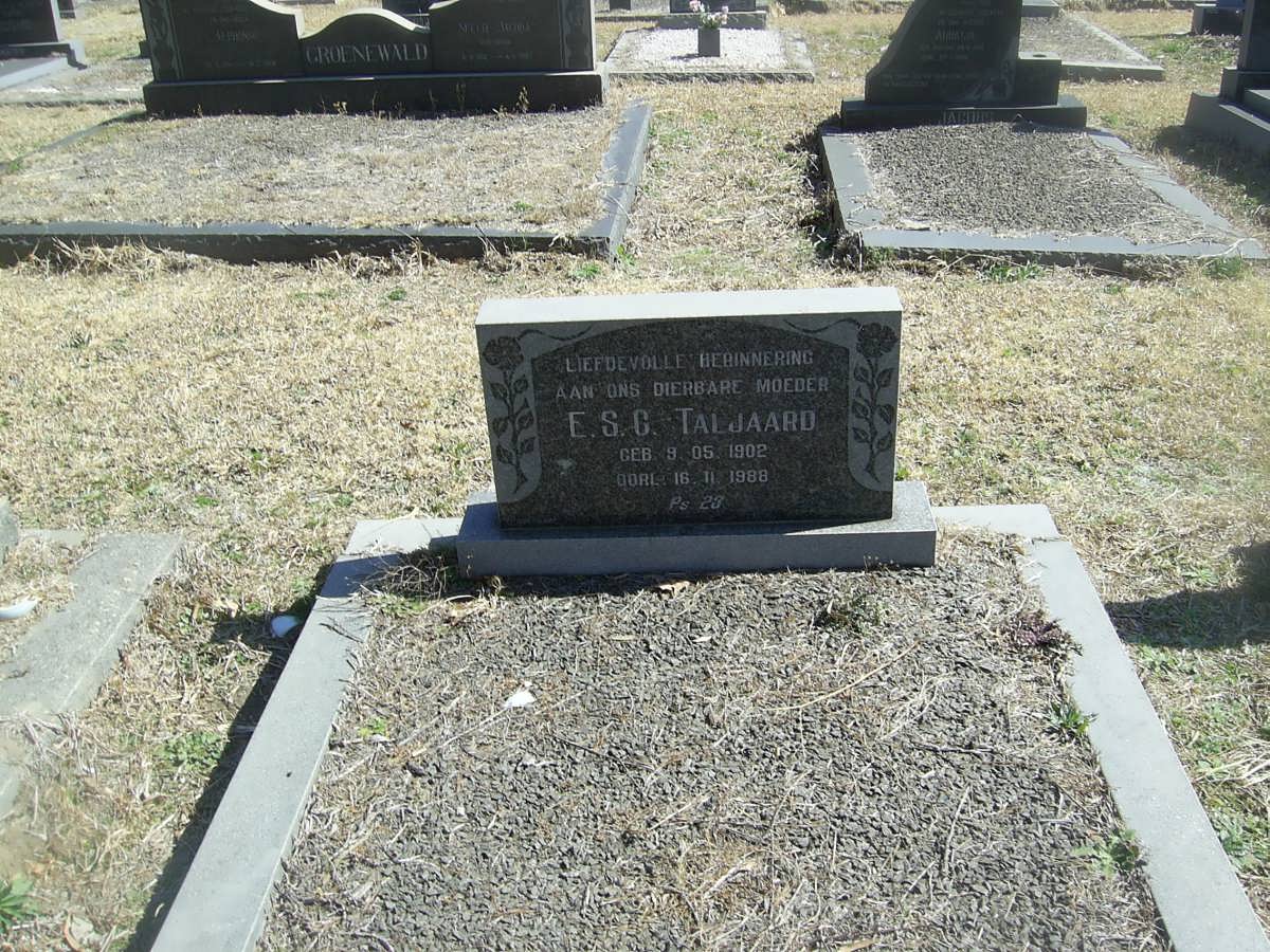 TALJAARD E.S.C. 1902-1988