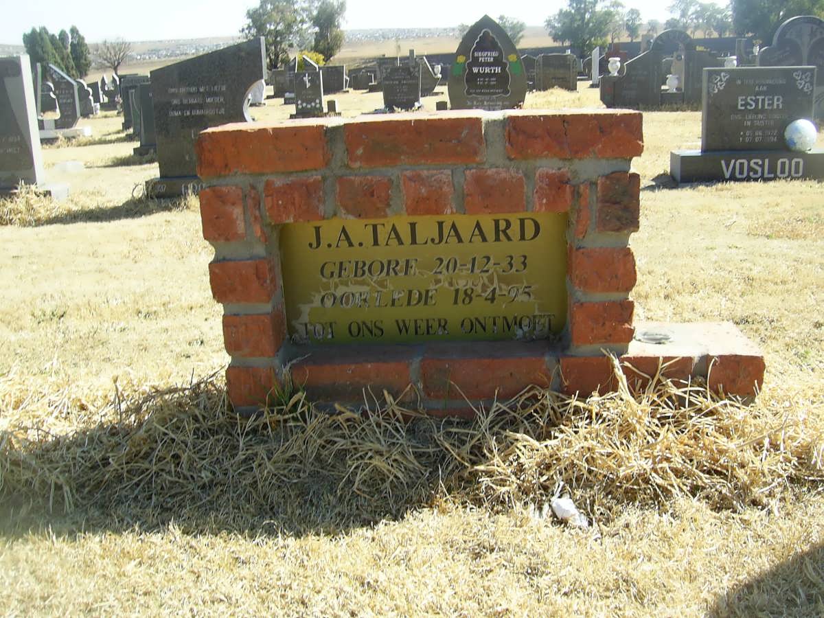 TALJAARD J.A. 1933-1995