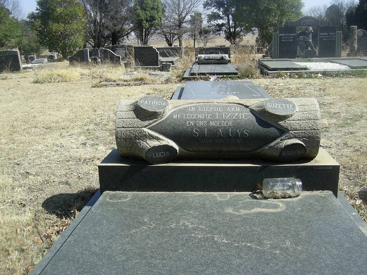 UYS S.L.A. nee BOOYSEN 1922-1984