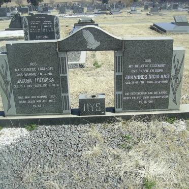 UYS Johannes Nicolaas 1911-1992 &amp; Jacoba Fredrika 1914-1976