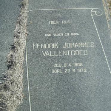 VALLENTGOED Hendrik Johannes 1905-1972