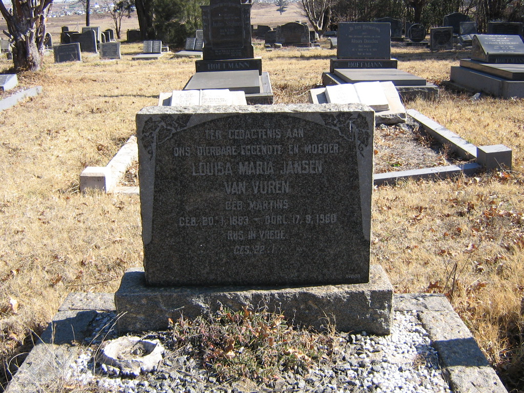 VUREN Louisa Maria, Jansen van nee MARTINS 1883-1960