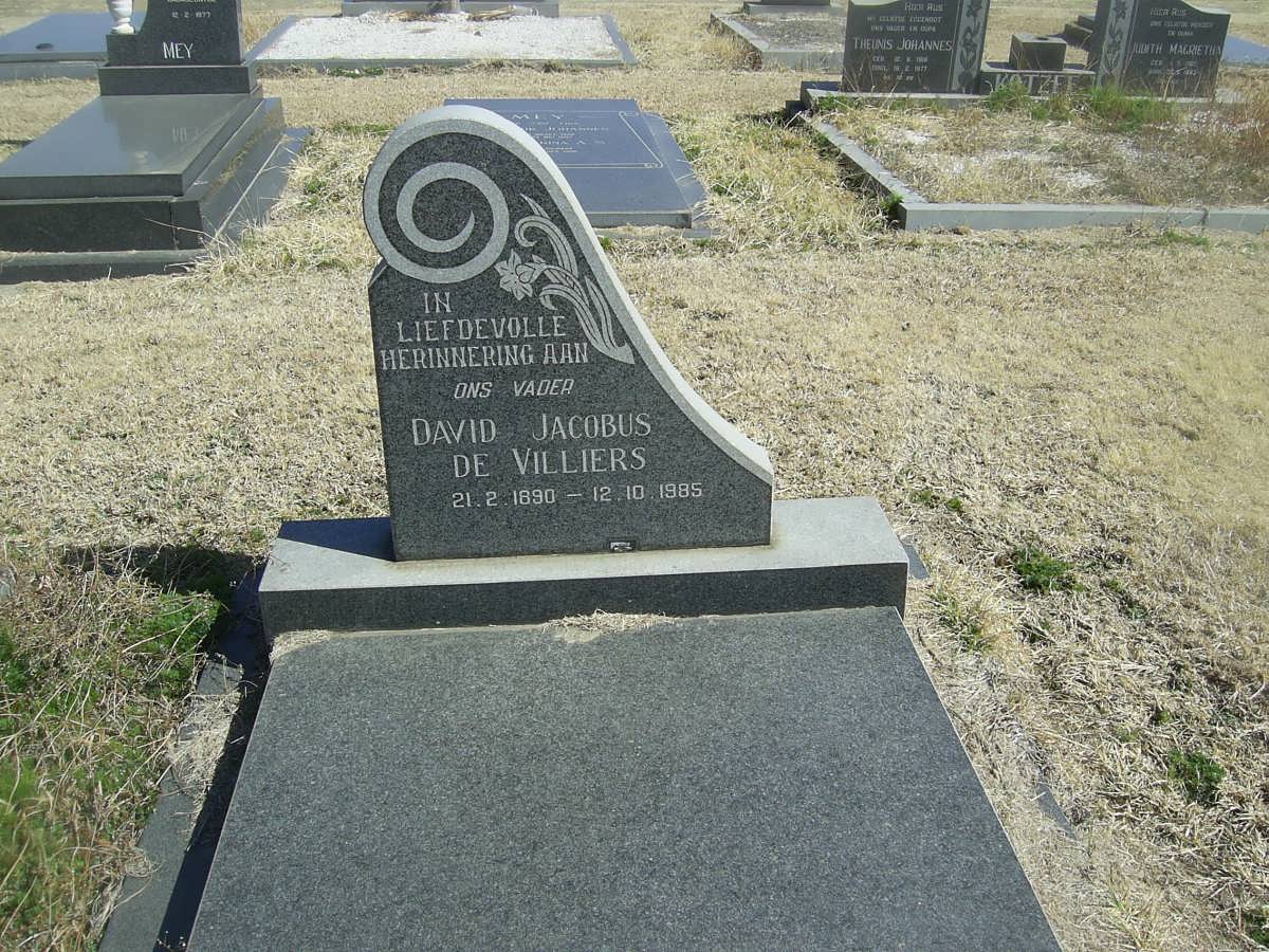 VILLIERS David Jacobus, de 1890-1985