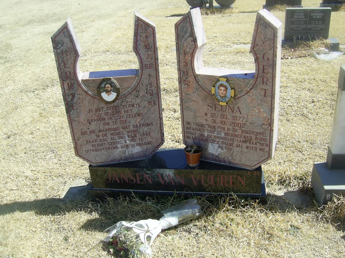 VUUREN Gerrie, Jansen van 1956-1997 :: JANSEN VAN VUUREN Gert 1977-2002