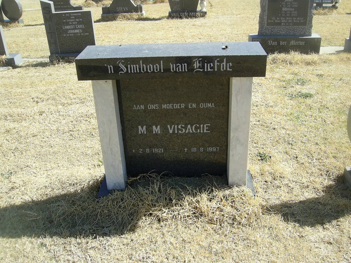 VISAGIE M.M. 1921-1997