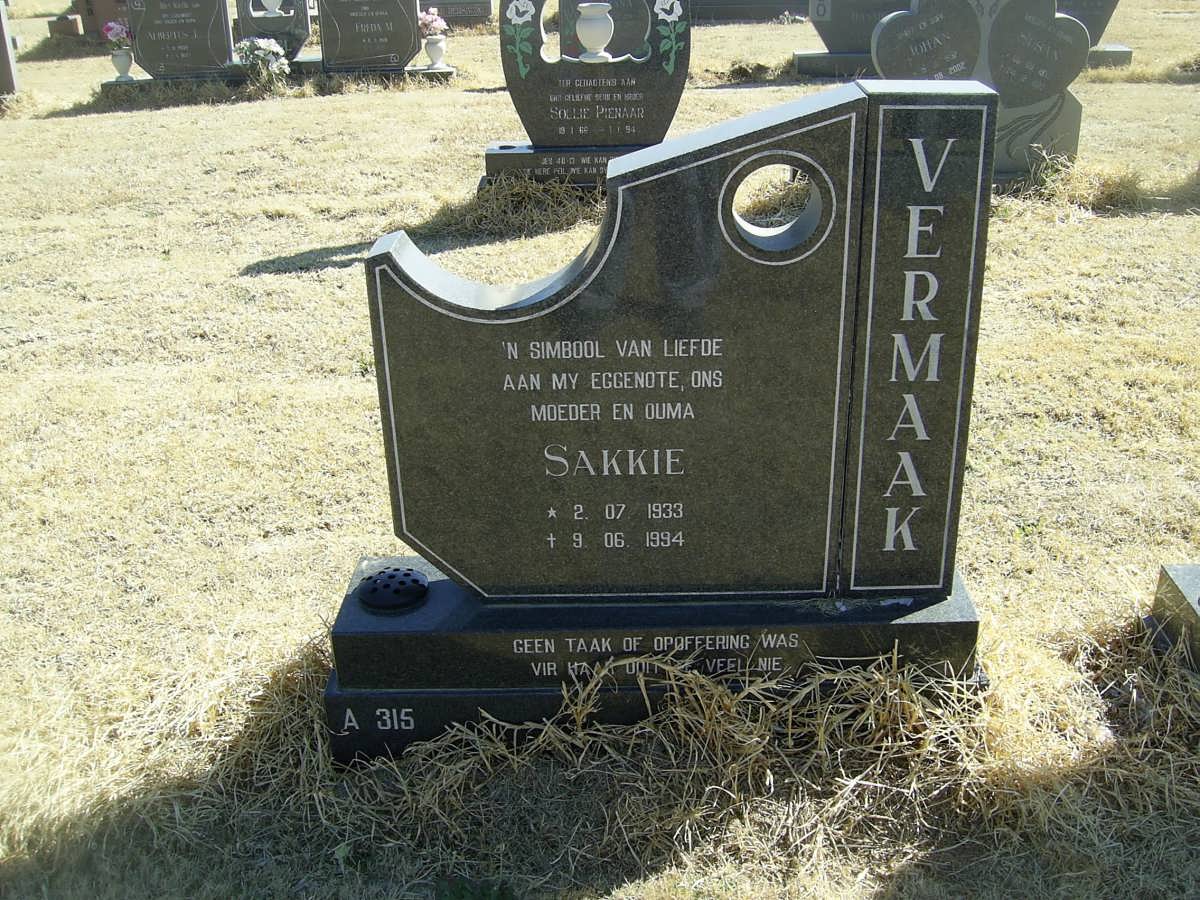 VERMAAK Sakkie 1933-1994