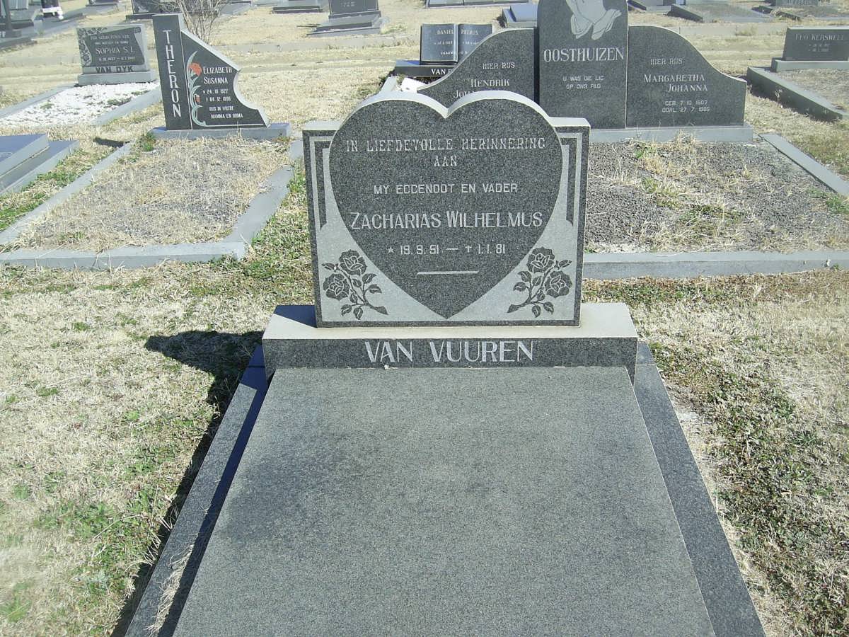 VUUREN Zacharias Wilhelmus, van 1951-1981