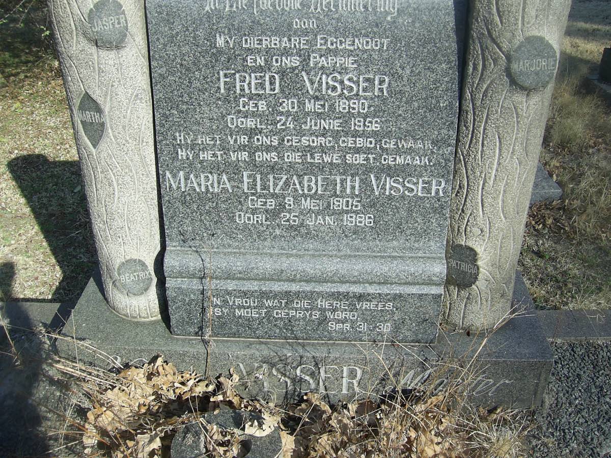 VISSER Fred 1890-1956 &amp; Maria Elizabeth 1905-1986