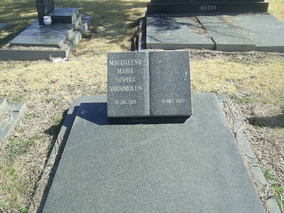 VOORMOLEN Magdalena Maria Sophia 1913-1987