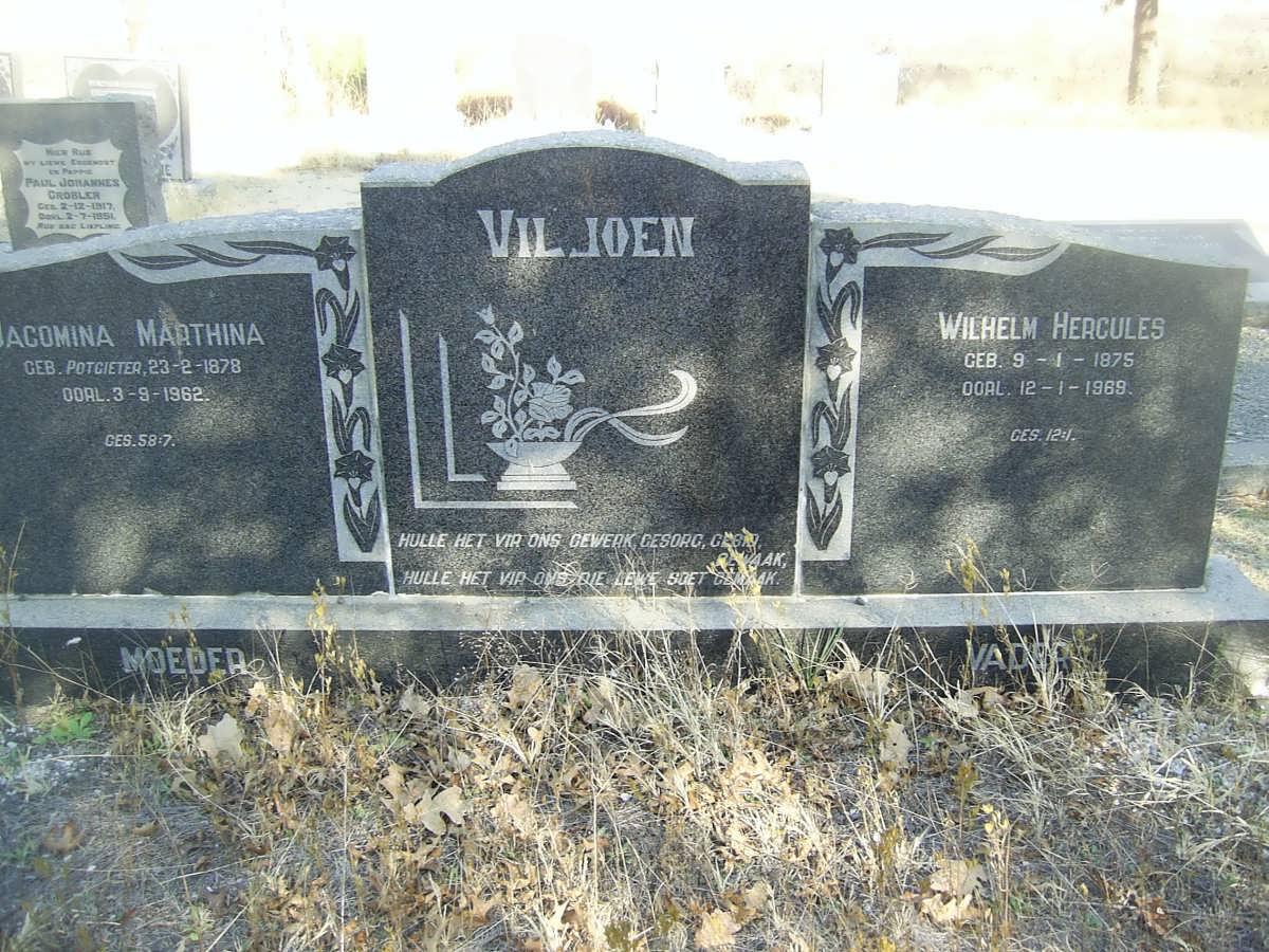 VILJOEN Wilhelm Hercules 1875-1969 &amp; Jacomina Marthina POTGIETER 1878-1962