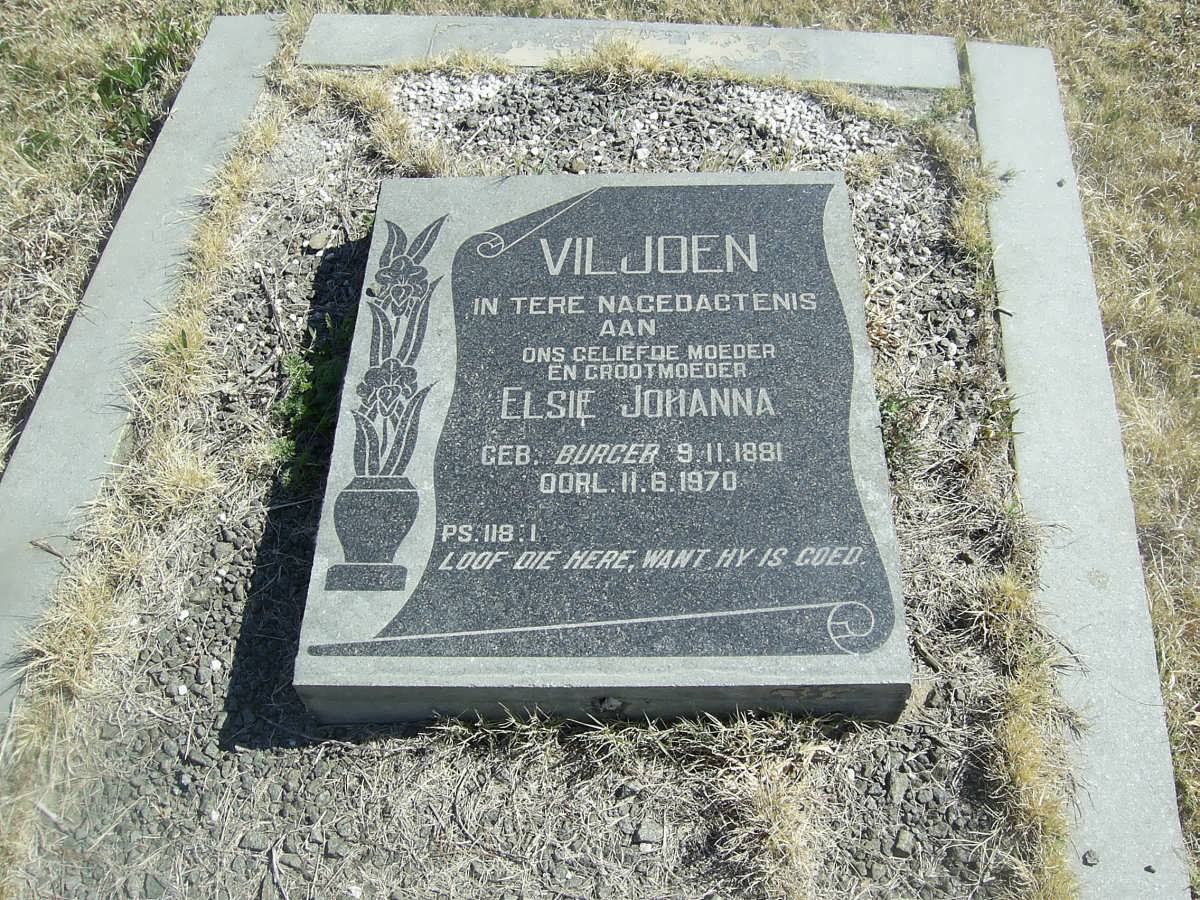 VILJOEN Elsie Johanna nee BURGER 1881-1970