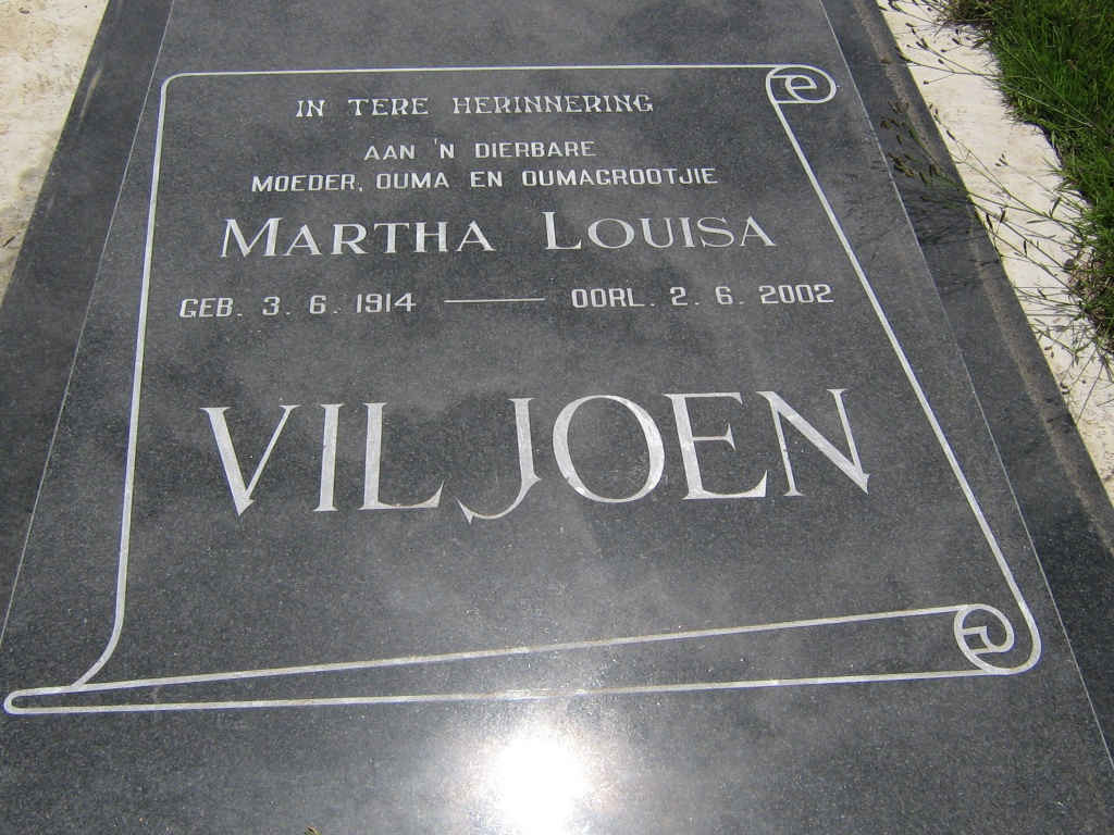 VILJOEN Martha Louisa 1914-2002