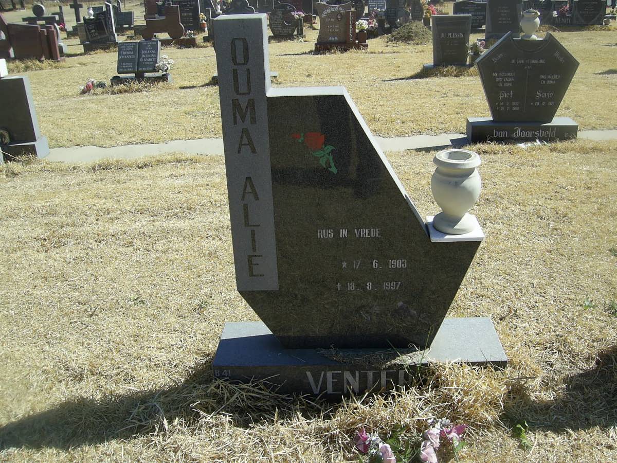 VENTER Alie 1903-1997