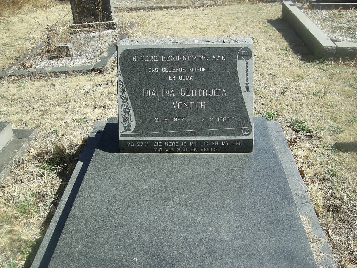 VENTER Dialina Gertruida 1897-1980