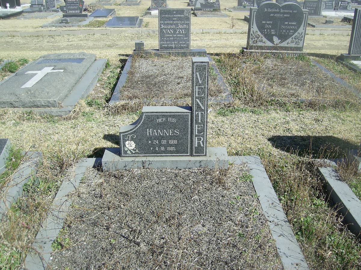 VENTER Hannes 1908-1985