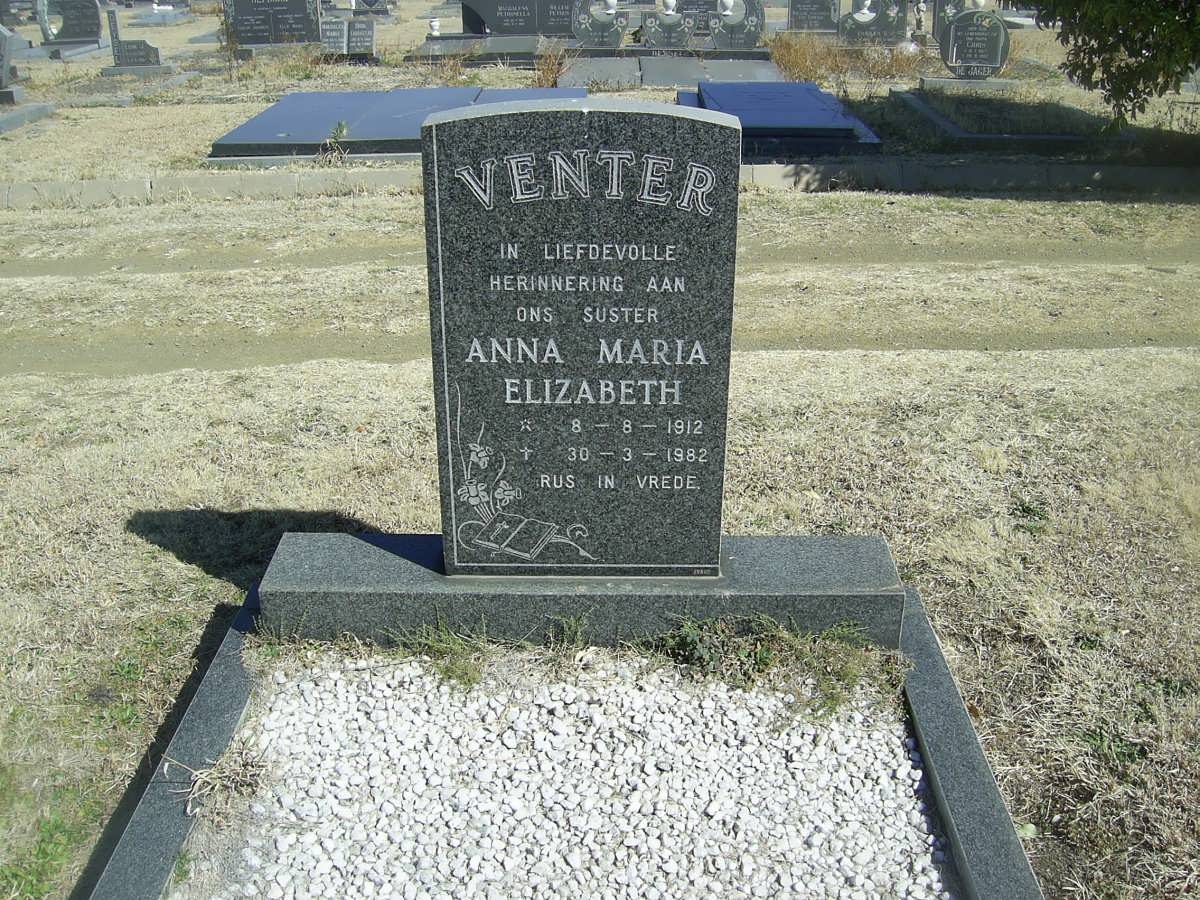 VENTER Anna Maria Elizabeth 1912-1982
