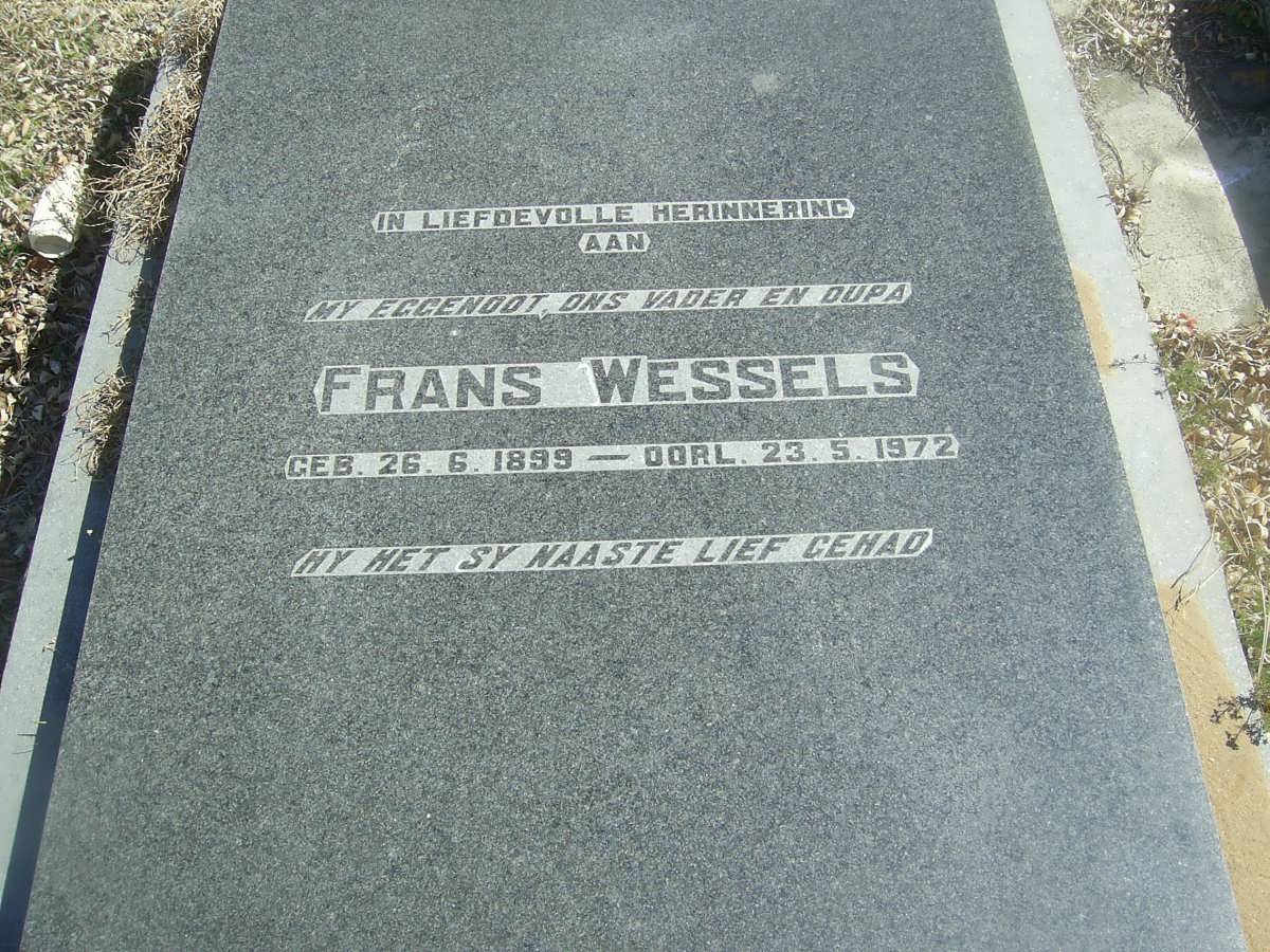 WESSELS Frans 1899-1972