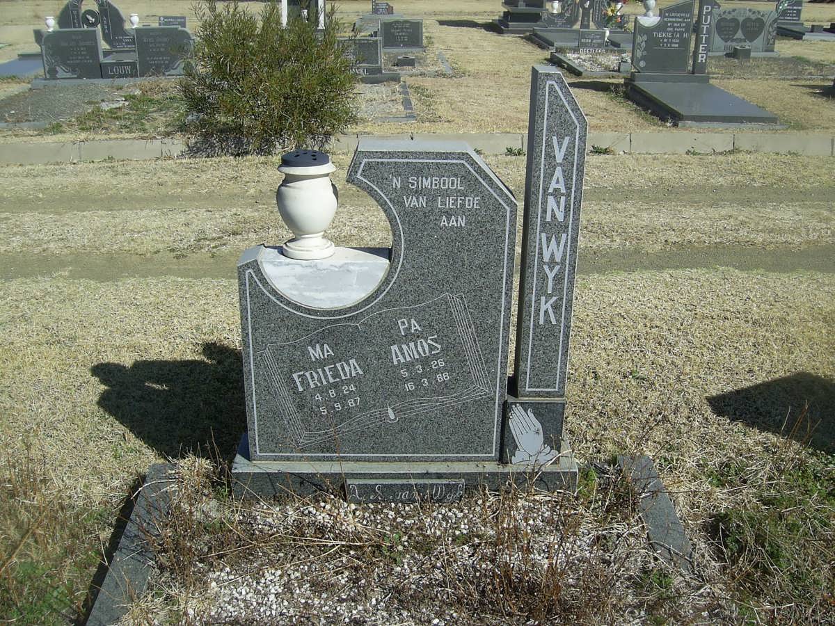 WYK Amos, van 1926-1988 &amp; Frieda 1924-1987