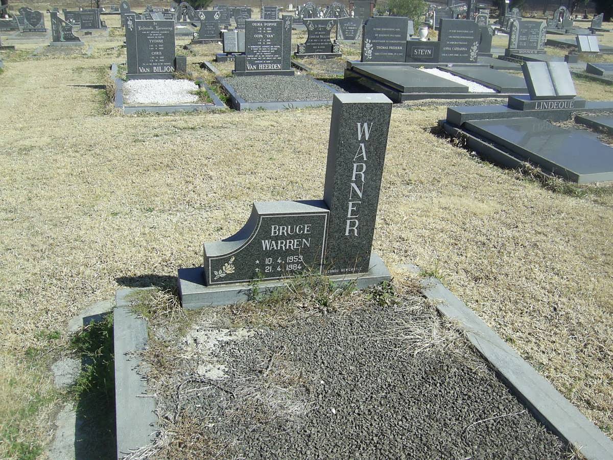WARNER Bruce Warren 1953-1984