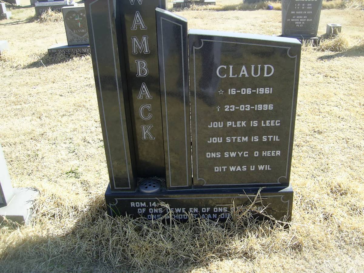 WAMBACK Claud 1961-1996