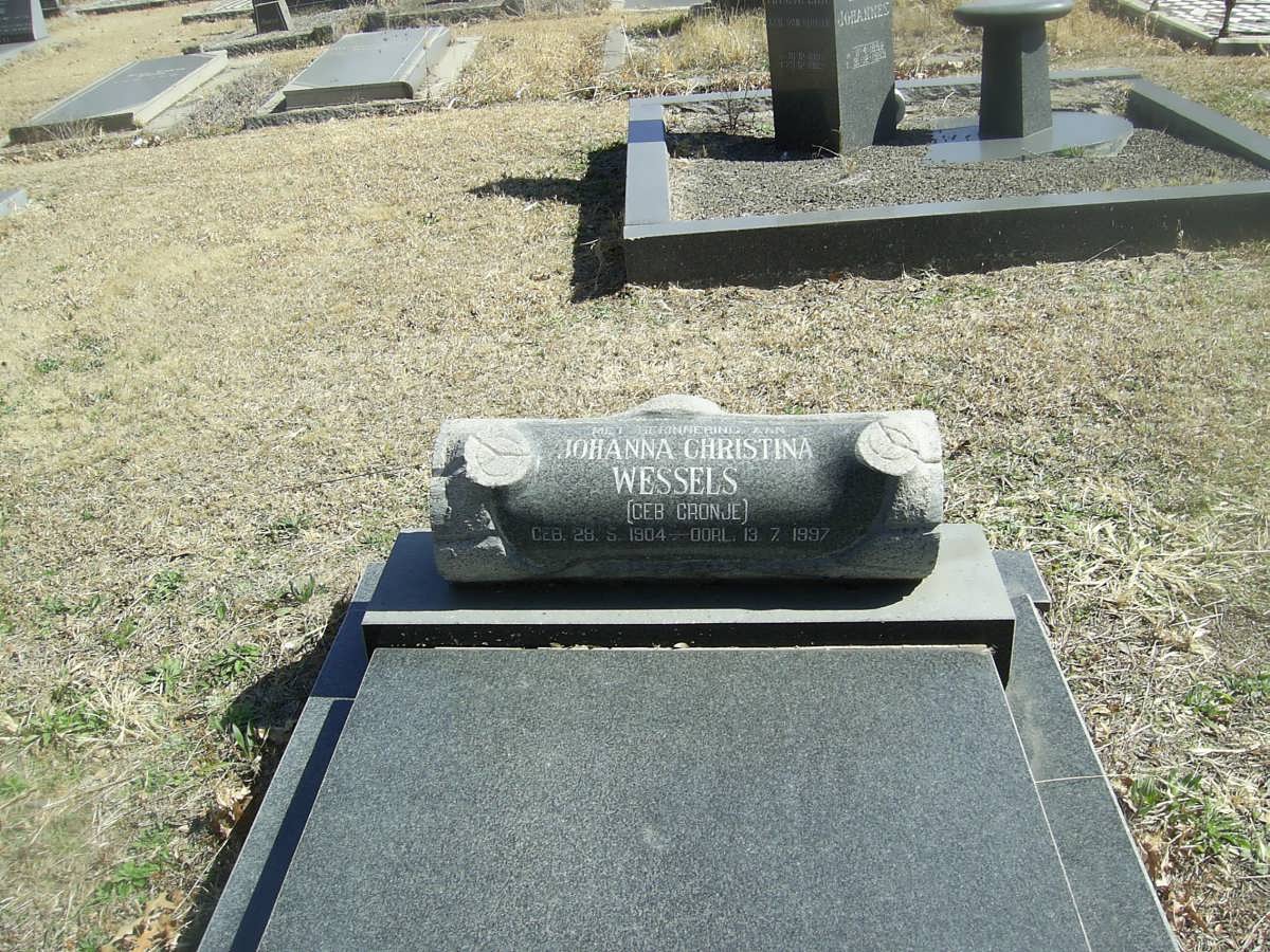 WESSELS Johanna Christina nee CRONJE 1904-19?7