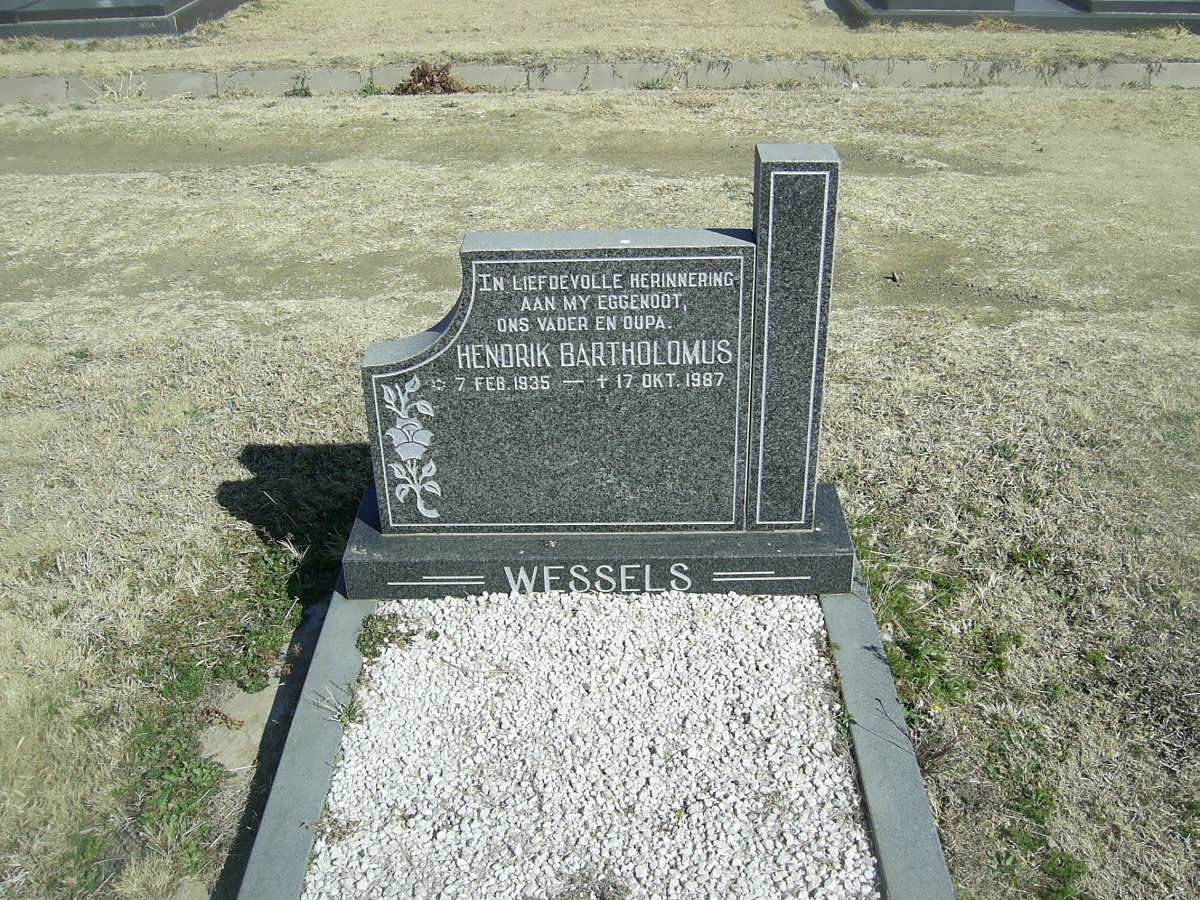 WESSELS Hendrik Bartholomus 1935-1987