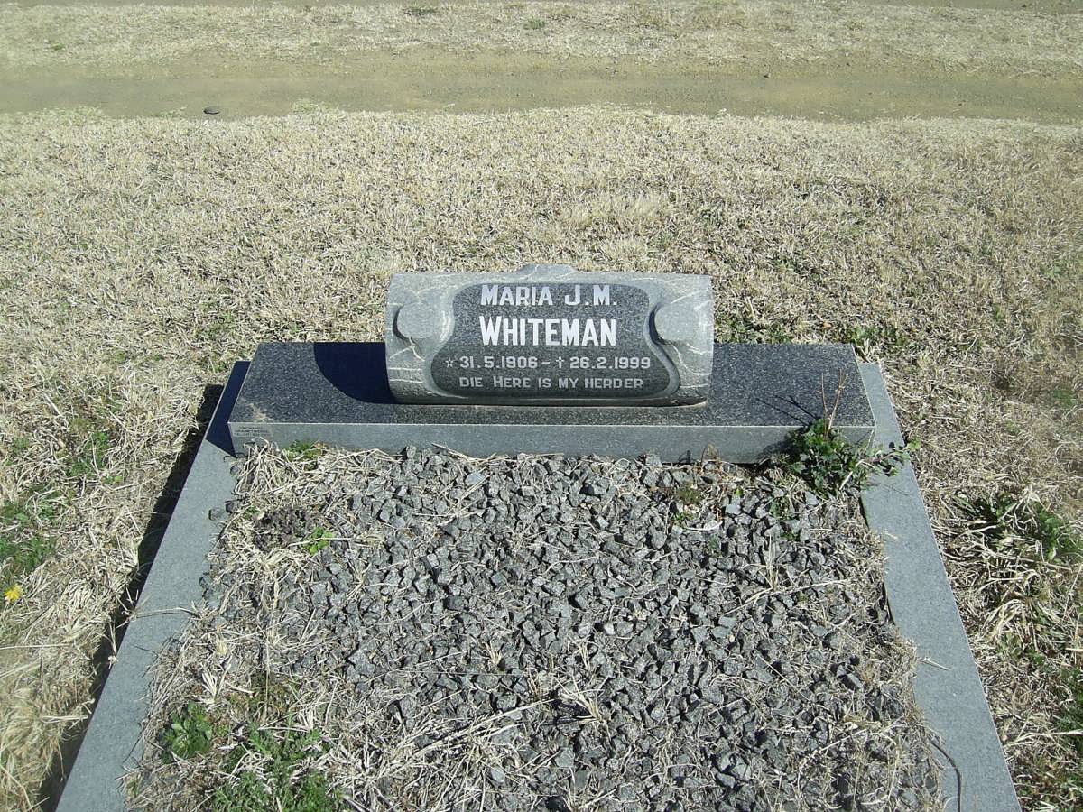 WHITEMAN Maria J.M. 1906-1999