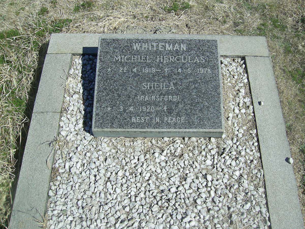 WHITEMAN Michiel Herculas 1919-1978 &amp; Sheila RAINSFORD 1920-