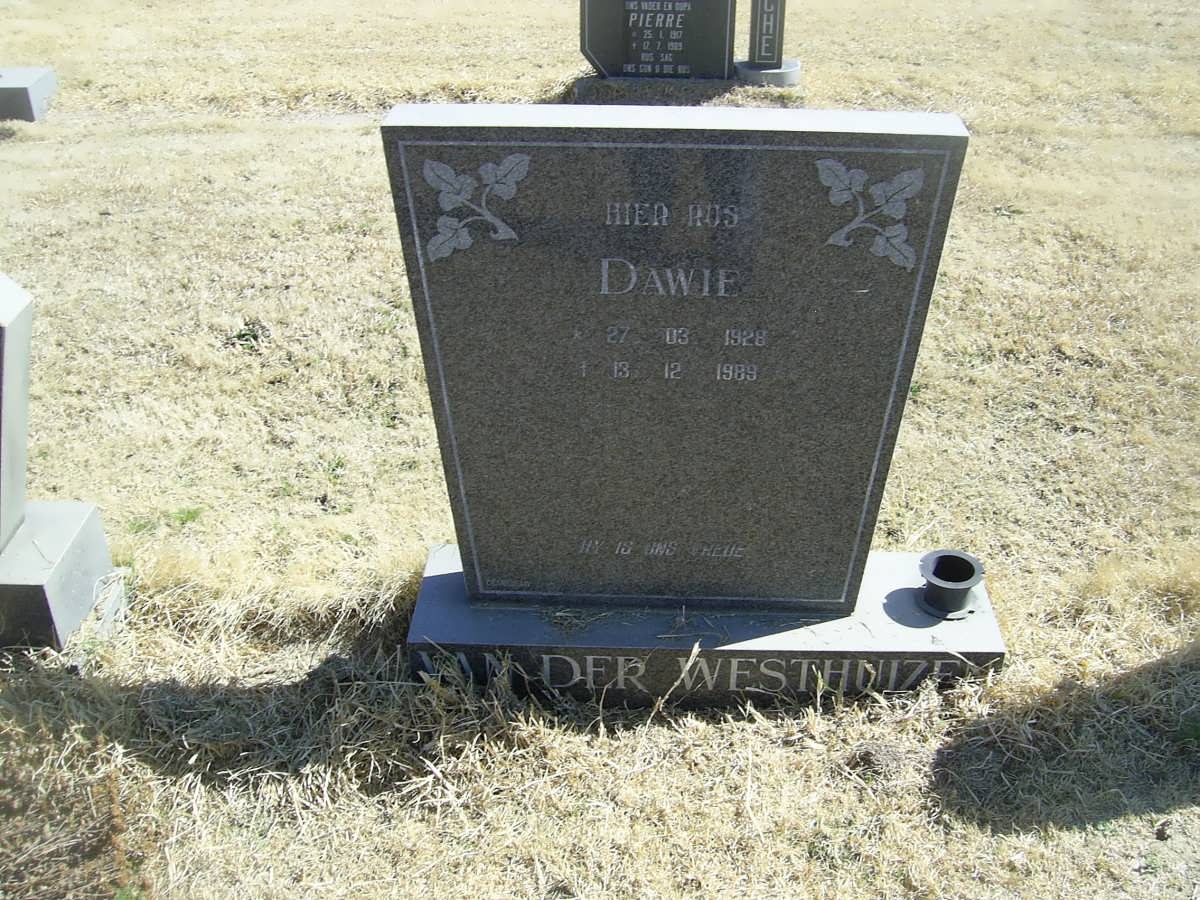 WESTHUIZEN Dawie, van der 1928-1989