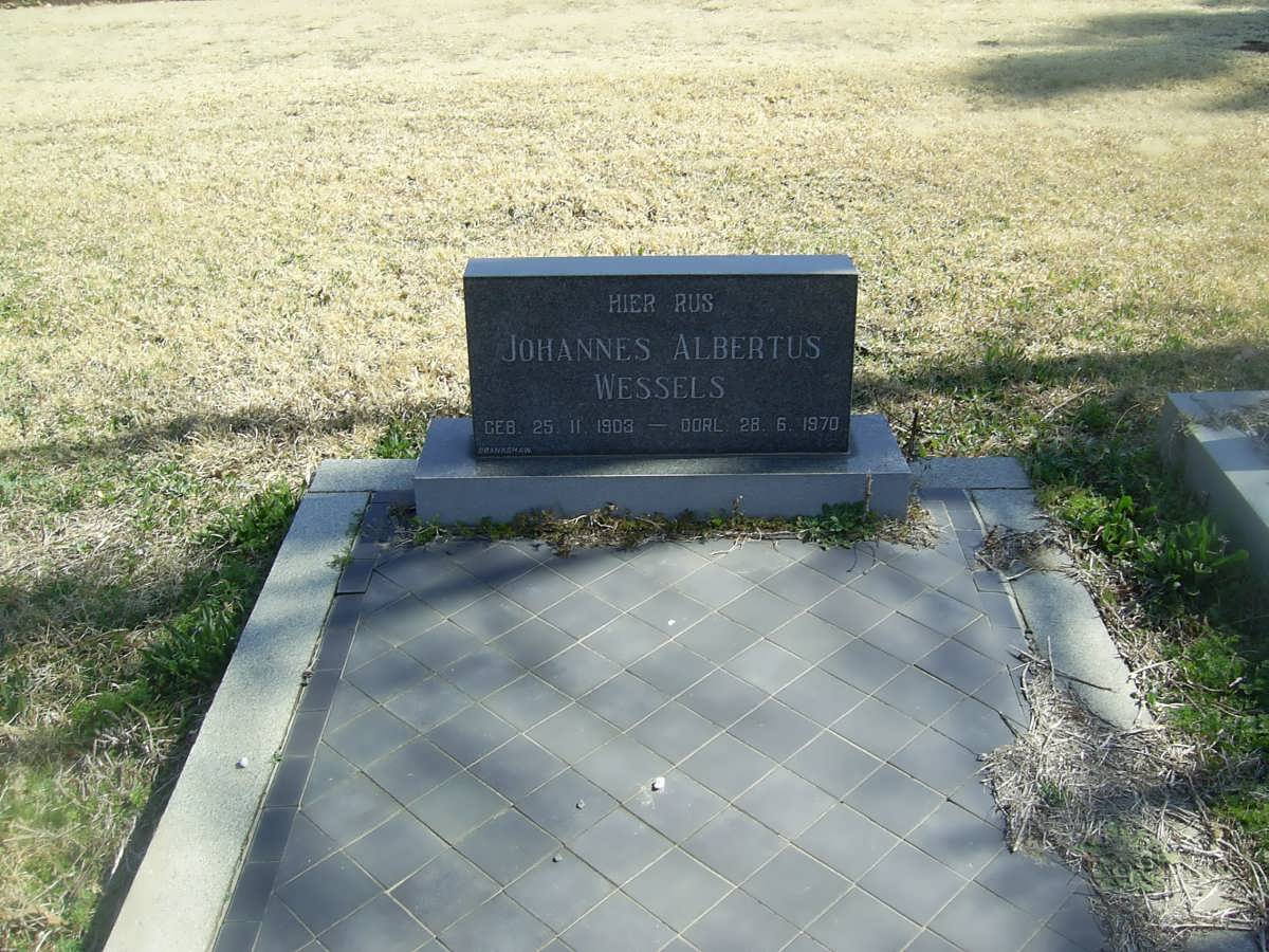 WESSELS Johannes Albertus 1903-1970