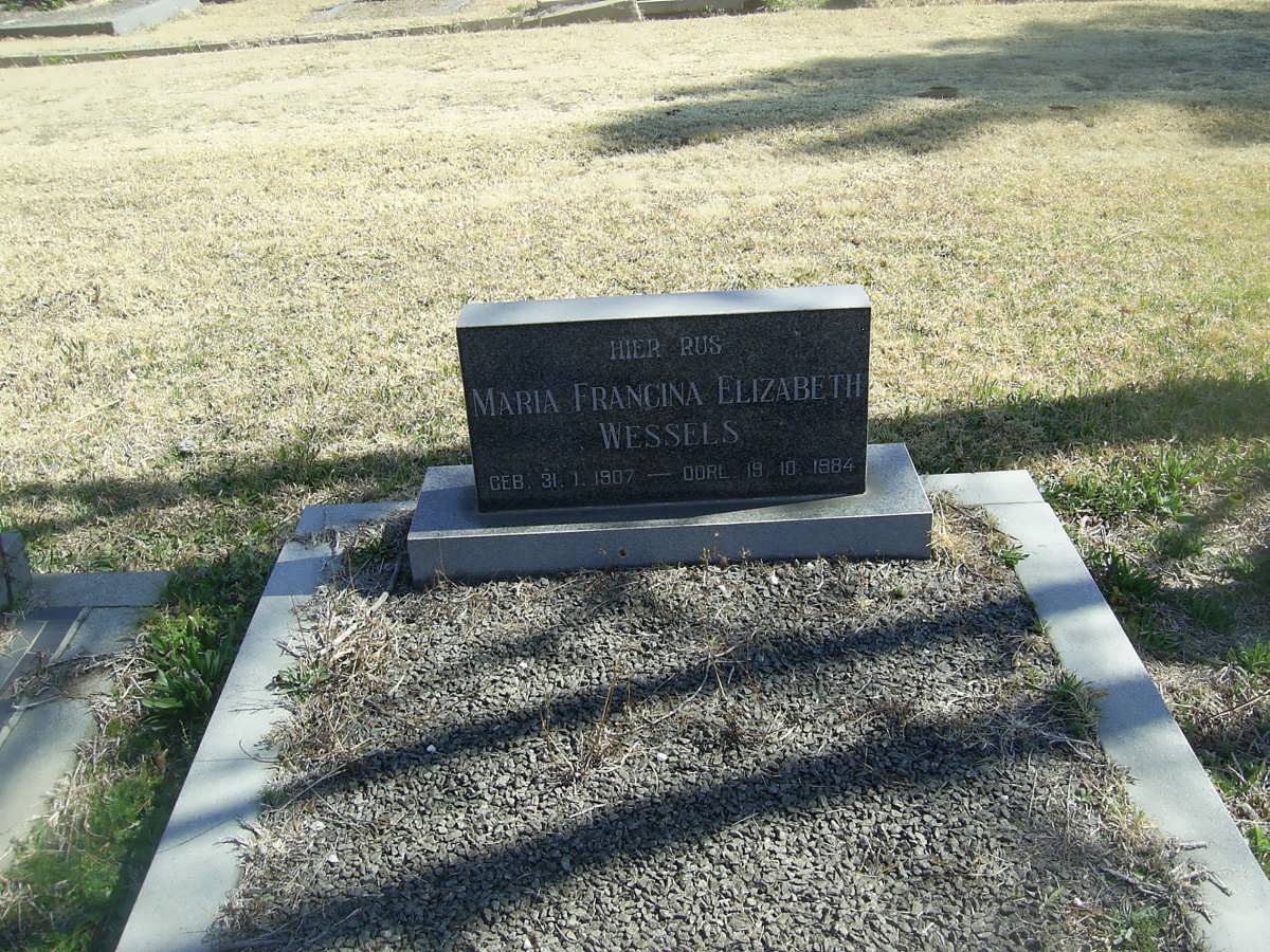 WESSELS Maria Francina Elizabeth 1907-1984