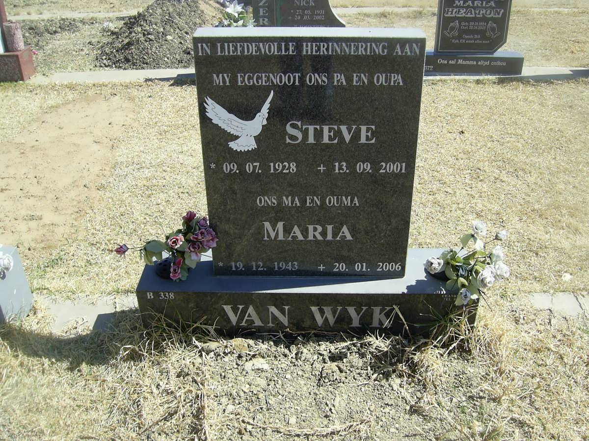 WYK Steve, van 1928-2001 &amp; Maria 1943-2006