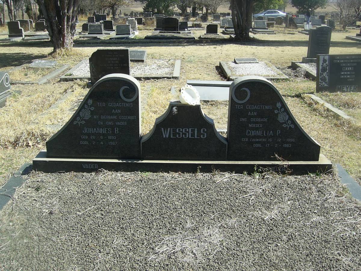 WESSELS Johannes B. 1893-1967 &amp; Cornelia P. LOUWRENS 1896-19?3