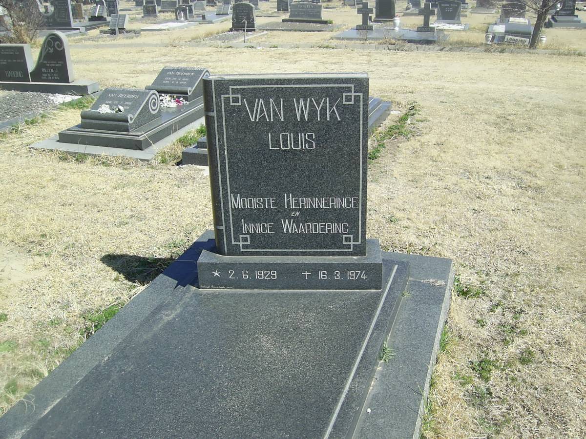 WYK Louis, van 1929-1974
