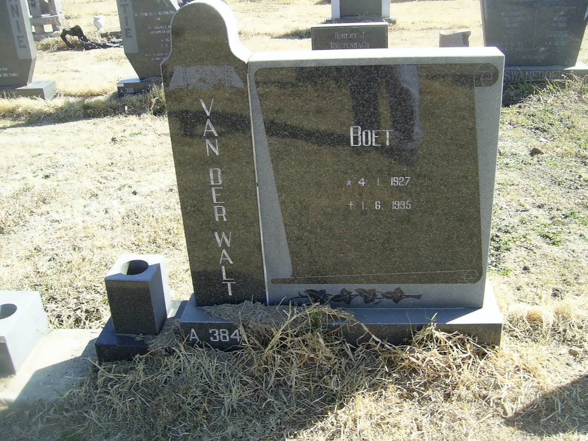 WALT Boet, van der 1927-1995