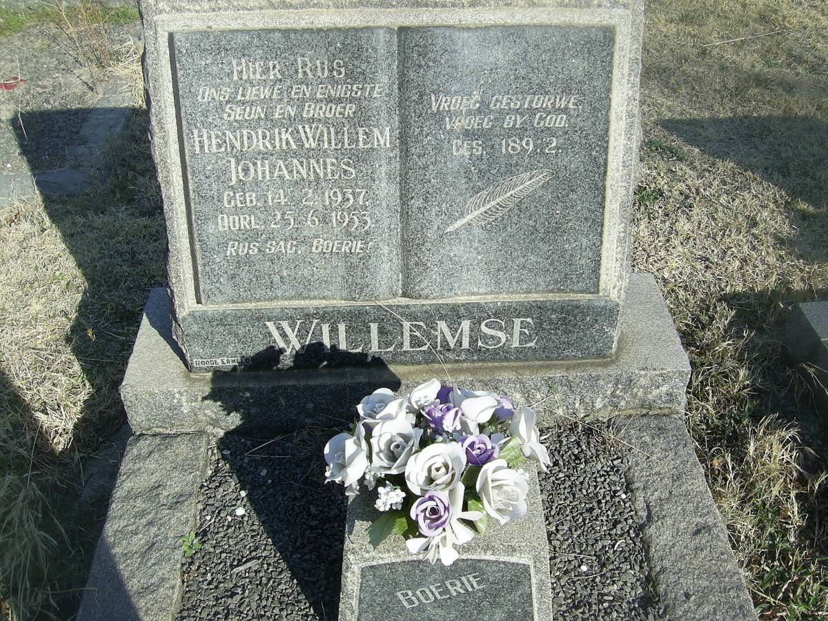 WILLEMSE Hendrik Willem Johannes 1937-1953