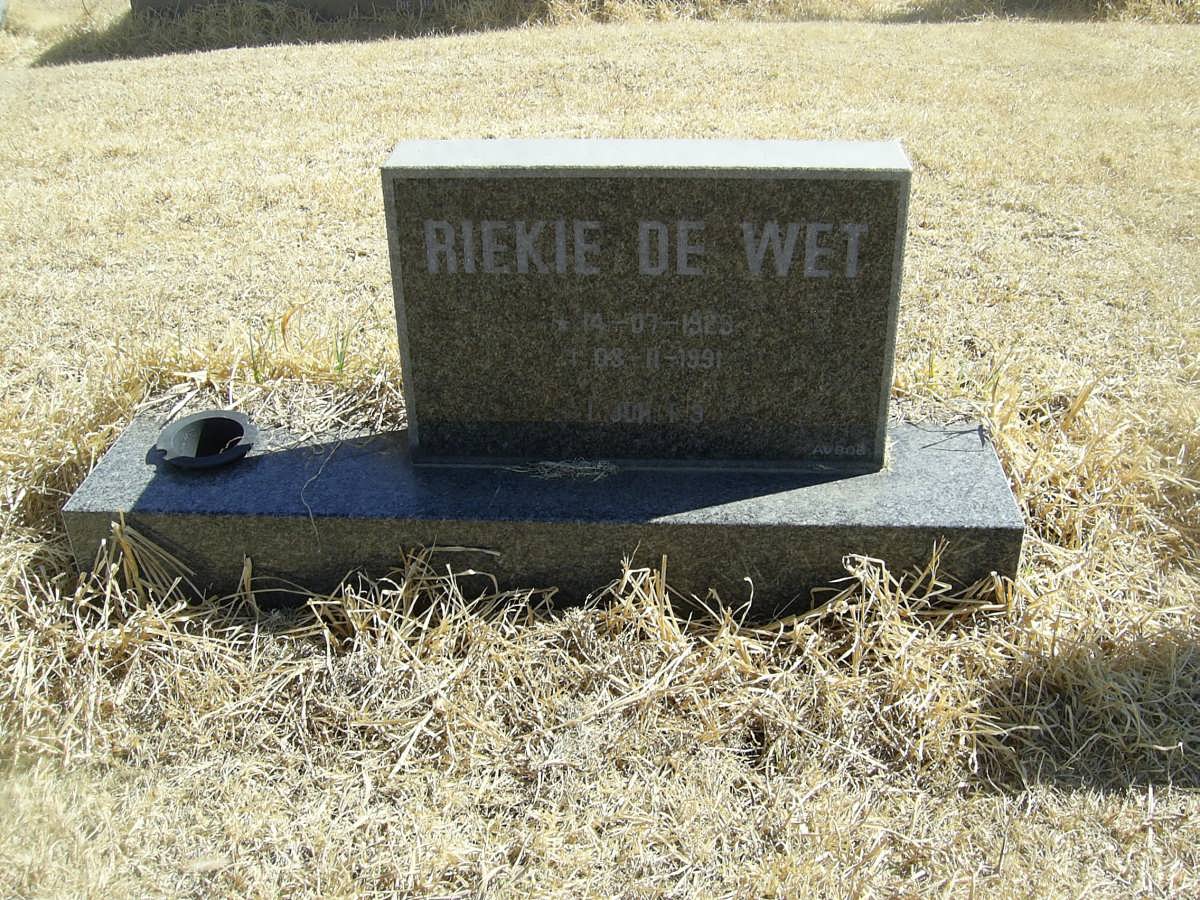 WET Riekie, de 1923-1991
