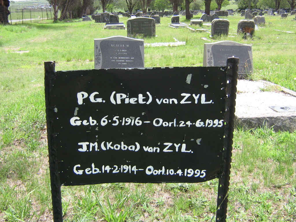ZYL P.G., van 1916-1995 &amp; J.M. 1914-1995