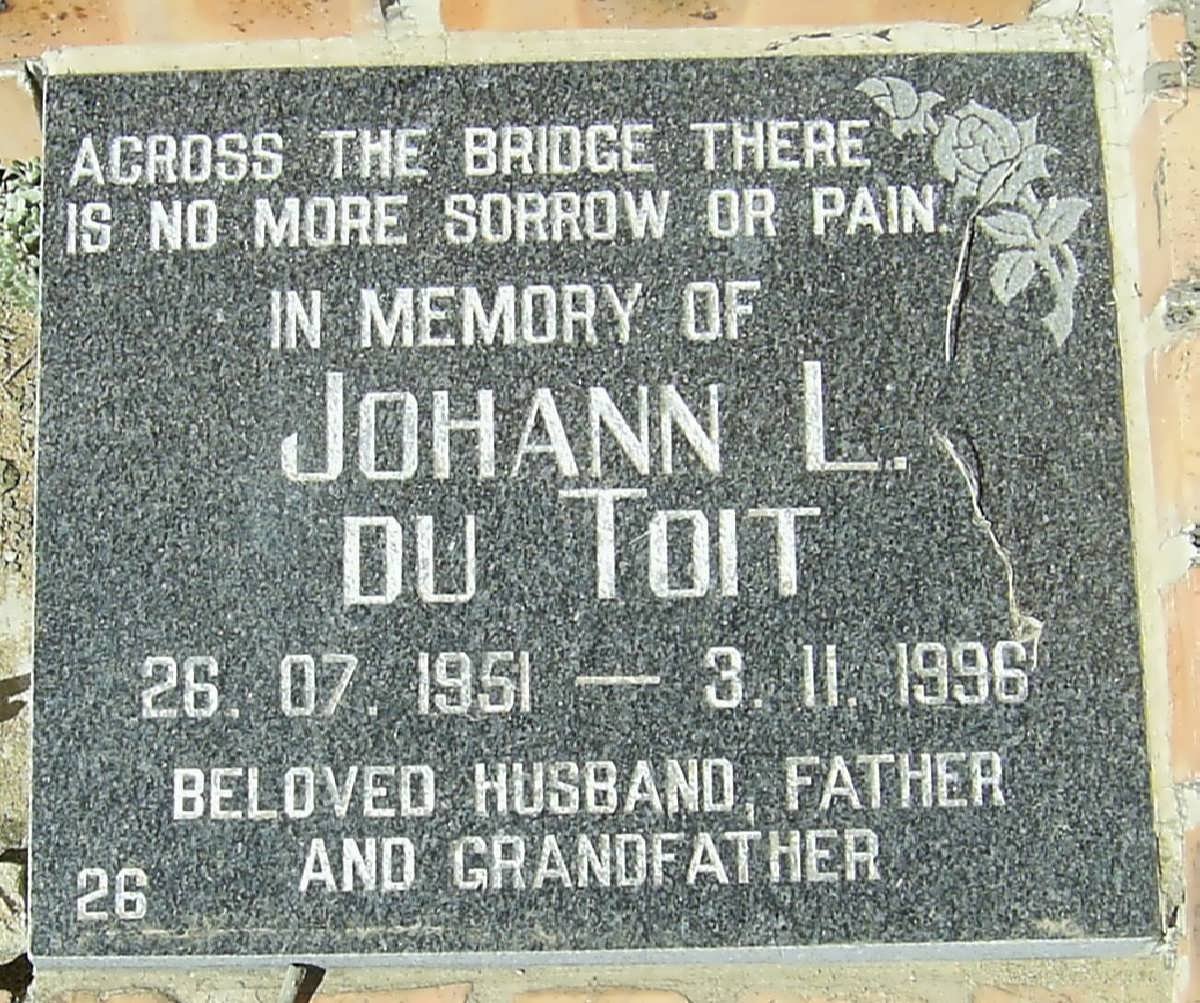TOIT Johann L., du 1951-1996
