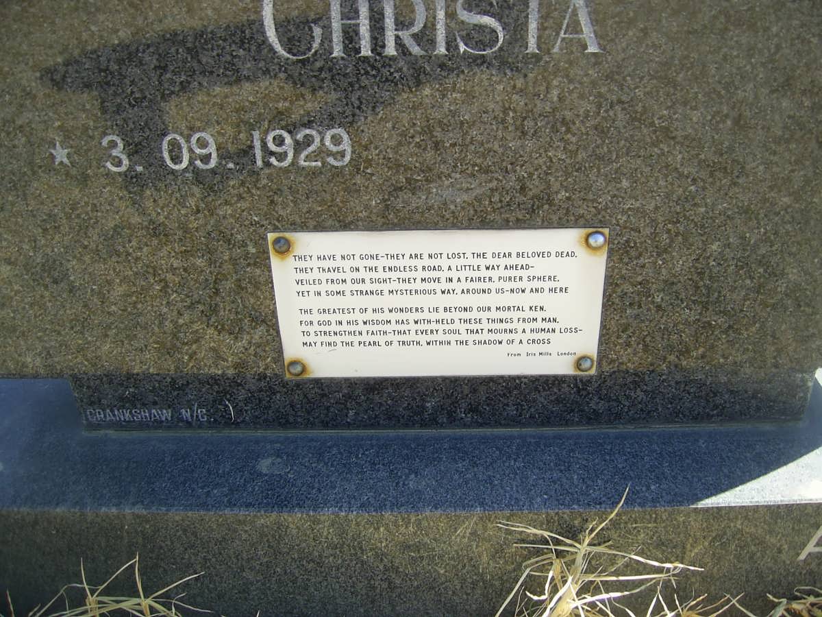? Christa  1929-