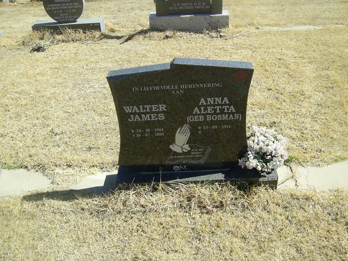 ? Walter James 1914-2001 &amp; Anna Aletta BOSMAN 1911-