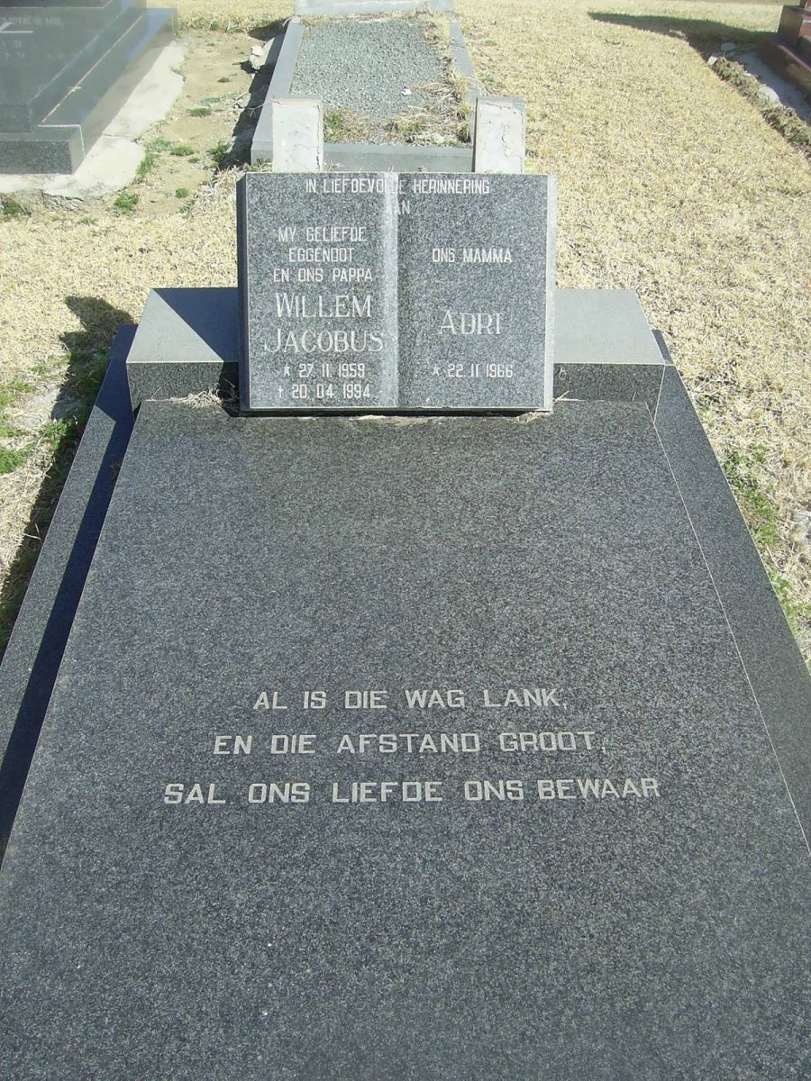 ? Willem Jacobus 1959-1994 &amp; Adri 1966-
