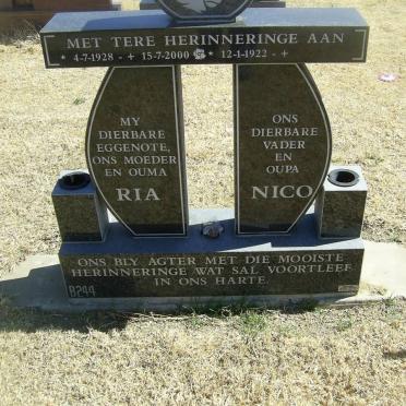 ? Nico 1922- &amp; Ria 1928-2000