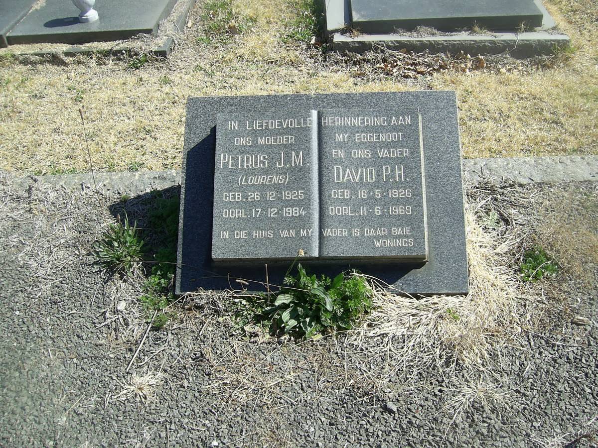 NEL David P.H. 1926-1969 &amp; Petrus J.M. LOURENS 1925-1984
