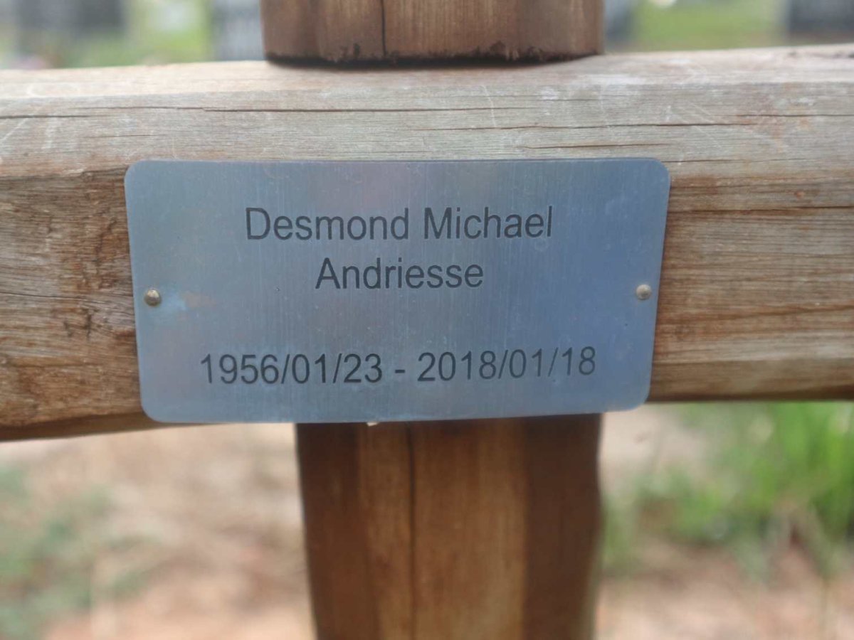 ANDRIESSE Desmond Michael 1956-2018